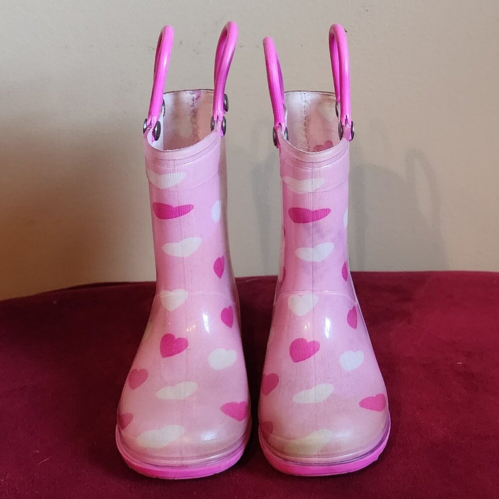 Puddle Play - Waterproof Easy-On Rubber Rain boots Size 5